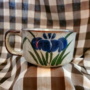Vintage Stoneware Iris Mug